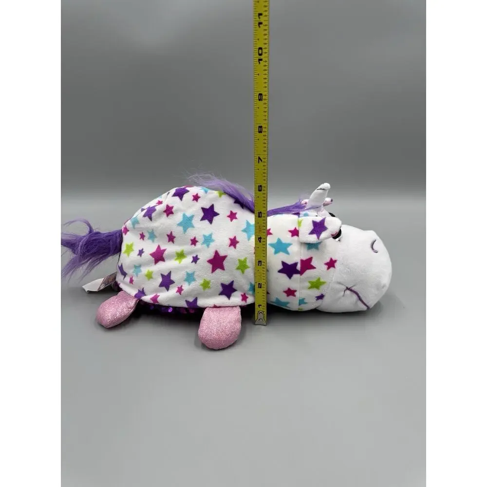 Flip A Zoo Stella Unicorn/ Aki Dragon Sequined Plush 11” Stuffed Animal